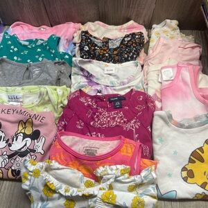 Mixed Lot of 21 pcs Baby Girls' Clothes Dresses, Shirts + More 18M & 24M Mix